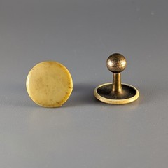 2 Antique Collar Stud Buttons Celluloid Front Cover