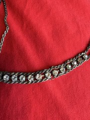 Vintage rhinestone silver necklaces, 2 pieces ,good condition.