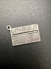 Vtg STERLING SILVER “CHARGE IT” CREDIT CARD CHARM 925