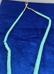 VINTAGE SOUTHWEST HE-SHE FAUX TURQUOISE AND SHELL NECKLACE