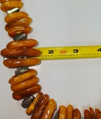 Butterscotch and Egg Yolk Amber and Sterling Silver Collar Necklace