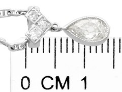 Antique 0.68Ct Diamond and 9k White Gold Necklace Circa 1930