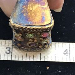 Vintage 18K HGE Plated Multi Color Crystals Unique Bold Look Ring varied sizes