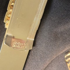 Las Vegas Glam 1950s 1960s Mens Cufflinks and Money Clip Corbi Quality Gold