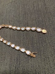 Vintage SOLID 14KT Gold Stamped 7″ Bracelet 5.2 Grams Opal New Old Stock