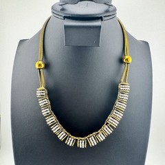 Vintage Snake Chain Rhinestone Collar Modernist Glam TV/Movie Prop Retro