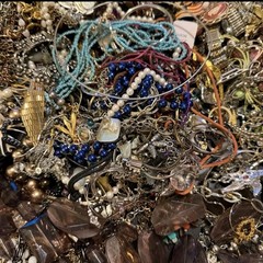 7.8lb Mixed Lot Costume Jewelry Box Lot Wearable Resale Vintage & Modern