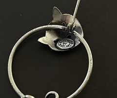 Sterling Silver Brooch Pin JEWELART Abstract Cat Vintage 3.51 Grams