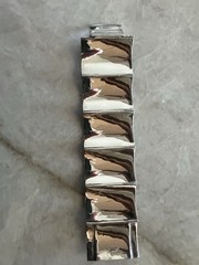 Vintage Siam Sterling Silver Niello Dancer Link Panel Bracelet 25.84 GRAMS