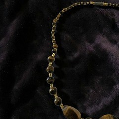 Vintage Genuine Tiger’s Eye Graduated Bead Necklace Barrel Clasp