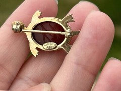 UNIQUE Vintage Gold Filled Brooch Lot ALL SIGNED Winard, WRE, JMS Feather TURTLE