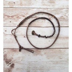 Vintage Necklace Unusual Cord with Beaded Center