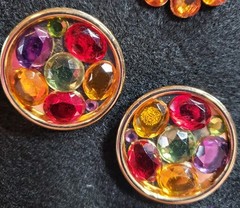 Mixed Lot Of 5 Pairs Stud Vintage Earrings Various Styles and colors