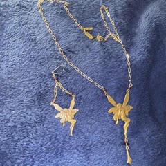 Kingston NY Necklace Nymph Fairy With Wings Plus One Earrings 20” Free Earring