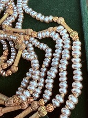 Vintage Miriam Haskell Baroque Pearl Multi-Strand Necklace (c. 1940s–1950s)