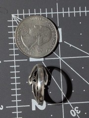 VINTAGE STERLING SILVER POD OF 5 DOLPHINS SIZE 8 RING 2.5MM BAND 925 DOLPHIN