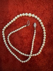 5pc Mixed Lot Cultured White Pearl Strand Necklaces w/ Sterling Silver Clasp