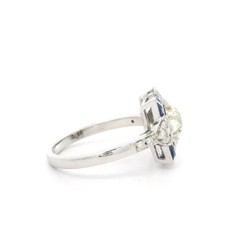 3Ct Art Deco Style Lab Created Diamond Engagement Wedding 14K White Gold FN Ring