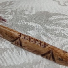 Vintage ooak Hand Carved crocodile Alligator pendant 3.5″