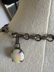 Vintage De Luxe NYC A’Dam Opalescent Glass Carbochon Choker Necklace Indie