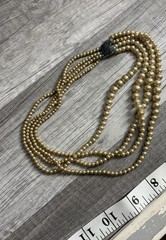 Vintage Valencia Elgin American Faux Pearl Necklace Set 4 Strands w/ Box 1950s