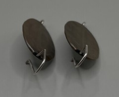 TOZ BAIKIN Women’s Earrings Pierced Copper Sterling Silver Artisan 1.5”