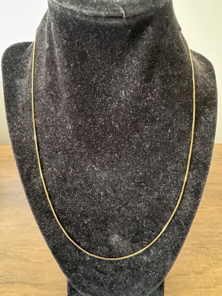 20″ Fine Chain Necklace-Rose Gold Over Sterling-Signed F.A.S.-Vtg 1970/80s-Italy