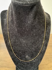 20″ Fine Chain Necklace-Rose Gold Over Sterling-Signed F.A.S.-Vtg 1970/80s-Italy