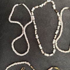 Vintage Y2K 70s 80s 90s Puka Shell Heishi Necklace Lot 12 Surfer Hawaiian