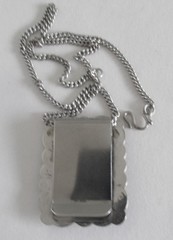 UNISEX NAVAJO STERLING NECKLACE MONEY CLIP PENDANT, 2 INCHES PEND, 18 INCH CHAIN