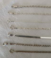 LOT OF 7 VINTAGE STERLING SILVER BRACELETS ~ LOVELY ~ 21.4 GRAMS ~VARIED STYLES