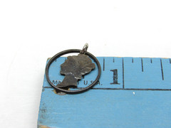 Vintage Mercury Dime Cut-out Pendant Charm
