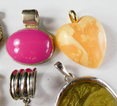 Jewelry Lot 10 Large Pendants Need Chains All Pretty Nice Quality