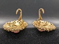 Sarah Coventry 1960s Vintage Book Piece Diamante Earrings Clip-On SEE PICS