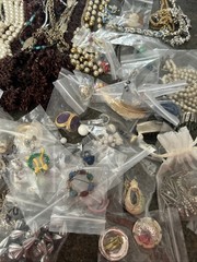 250 vintage to now lot wearable craft necklace earrings brooch jewelry 15 pounds