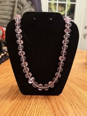 Unique Vintage Purple Acrylic Necklace With Lobster Clasp