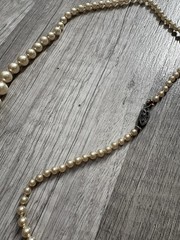Vintage Valencia Elgin American Faux Pearl Necklace Set 4 Strands w/ Box 1950s