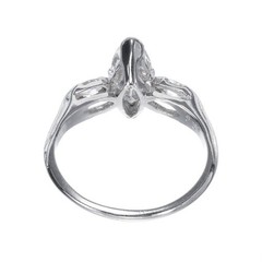 Vintage 0.93ct Ideal Cut Marquise Certified Platinum Ring Marquise Sides EGL