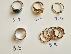 Vintage Avon Ring Lot of 5 from the 70’s 80’s Various Adjustable Sizes see photo