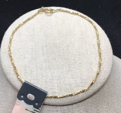 Vintage Gold Over Sterling Silver 925 Twist Design Bracelet 8″ V595