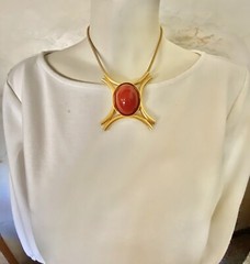 Vintage JULIANA D&E 1960’s Modernist Pendant Necklace Book Piece