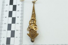 ANTIQUE ENGLISH GEORGIAN PINCHBECK LONG DROP EARRINGS STARS Etc.