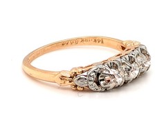 Deco Diamond Anniversary Wedding Band Ring .20ct 14K 18K Mitchell Copp 1920’s