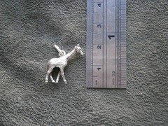 Walking Giraffe Vintage Solid Sterling Silver Bracelet Charm Pendant 2.0g