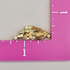 Vintage Rhinestone Clip On Earrings Purple Clear Climber Gold Tone 1 3/8″