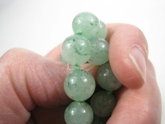 Vintage Jade Butterfly Necklace Jadeite Green Beaded 26 in Beaded Pendant Tassel