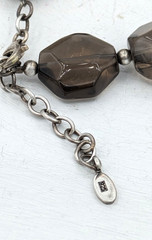 Vintage BARSE Smoky Quartz Necklace Sterling Silver (READ)