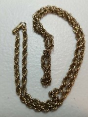 1/20 14K Gold Filled Rope Necklace Vintage Spiegel’s 20 Inches 6.4 grams