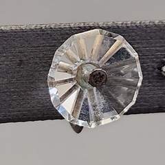 Vintage Art Deco Screwback Earrings Rock Crystal Clear Round Faceted 1/2″