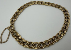Vintage 1/20 12k Gold Filled Double Chain Bracelet w/ Safety Chain